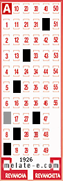 Volante ganador del sorteo 1926 de Melate