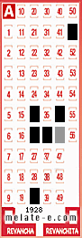 Volante ganador del sorteo 1928 de Melate