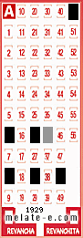Volante ganador del sorteo 1929 de Melate