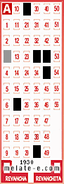 Volante ganador del sorteo 1930 de Melate