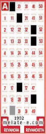 Volante ganador del sorteo 1932 de Melate