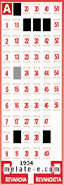 Volante ganador del sorteo 1934 de Melate