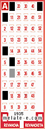 Volante ganador del sorteo 1935 de Melate