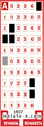 Volante ganador del sorteo 1937 de Melate