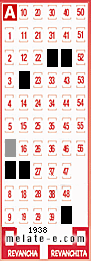 Volante ganador del sorteo 1938 de Melate
