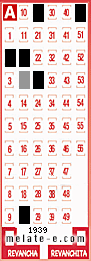 Volante ganador del sorteo 1939 de Melate