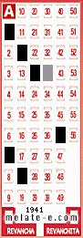 Volante ganador del sorteo 1941 de Melate