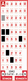 Volante ganador del sorteo 1942 de Melate