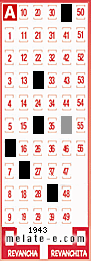 Volante ganador del sorteo 1943 de Melate