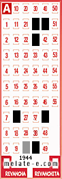 Volante ganador del sorteo 1944 de Melate