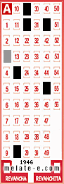 Volante ganador del sorteo 1946 de Melate