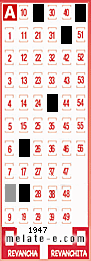 Volante ganador del sorteo 1947 de Melate