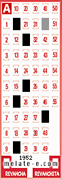 Volante ganador del sorteo 1952 de Melate