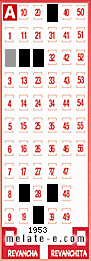 Volante ganador del sorteo 1953 de Melate