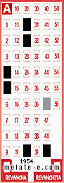 Volante ganador del sorteo 1954 de Melate