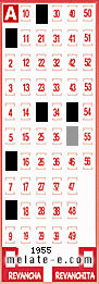 Volante ganador del sorteo 1955 de Melate