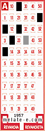 Volante ganador del sorteo 1957 de Melate