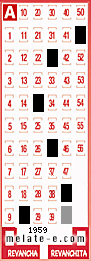 Volante ganador del sorteo 1959 de Melate