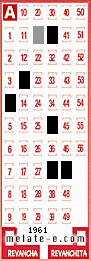 Volante ganador del sorteo 1961 de Melate