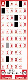 Volante ganador del sorteo 1962 de Melate