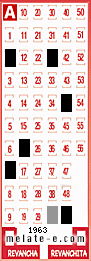 Volante ganador del sorteo 1963 de Melate