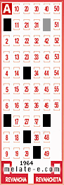 Volante ganador del sorteo 1964 de Melate
