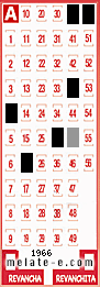 Volante ganador del sorteo 1966 de Melate