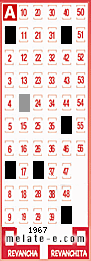 Volante ganador del sorteo 1967 de Melate