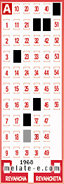 Volante ganador del sorteo 1968 de Melate