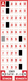 Volante ganador del sorteo 1969 de Melate