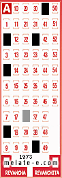 Volante ganador del sorteo 1973 de Melate