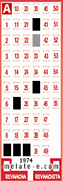 Volante ganador del sorteo 1974 de Melate