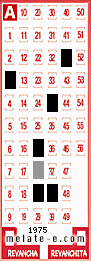Volante ganador del sorteo 1975 de Melate