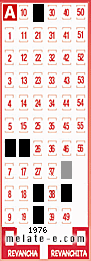 Volante ganador del sorteo 1976 de Melate