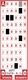 Volante ganador del sorteo 1977 de Melate