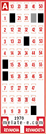 Volante ganador del sorteo 1978 de Melate