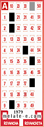 Volante ganador del sorteo 1979 de Melate