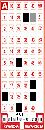 Volante ganador del sorteo 1981 de Melate