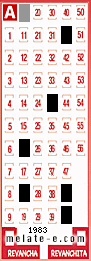 Volante ganador del sorteo 1983 de Melate