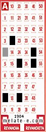 Volante ganador del sorteo 1984 de Melate