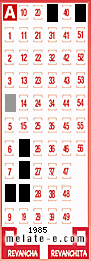 Volante ganador del sorteo 1985 de Melate