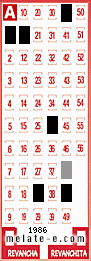 Volante ganador del sorteo 1986 de Melate