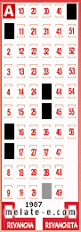 Volante ganador del sorteo 1987 de Melate