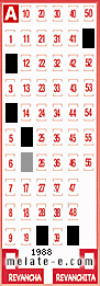 Volante ganador del sorteo 1988 de Melate