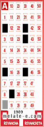 Volante ganador del sorteo 1989 de Melate