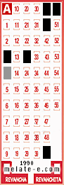Volante ganador del sorteo 1990 de Melate