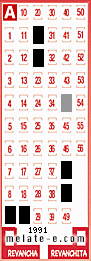 Volante ganador del sorteo 1991 de Melate