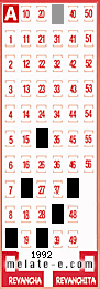 Volante ganador del sorteo 1992 de Melate