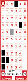 Volante ganador del sorteo 1997 de Melate