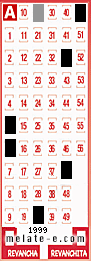 Volante ganador del sorteo 1999 de Melate